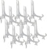 BANBERRY DESIGNS Clear Frosted Easels, Pack of 10 Stands, 7" H for Displaying Book, Picture, Plate
