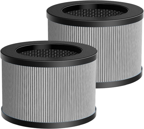 MK06 MK01 True HEPA Replacement Filter 2 Pack Compatible with AROEVE MK01 MK06 and Kloudi DH-JH01 Air Purifier