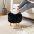 Office,12.6" D12.6" W12.6" UHBD035B YMYNY Round Pouf Ottoman Small Foot Stool Faux Fur Foot Rest for Couch Modern Boho