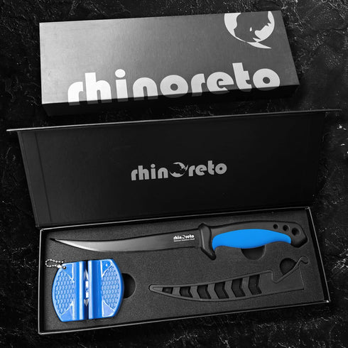 G4116 7 Inch Rhinoreto Fillet Knife for Fish - Razor Sharp German Stainless Steel Blade, Professional Filleting