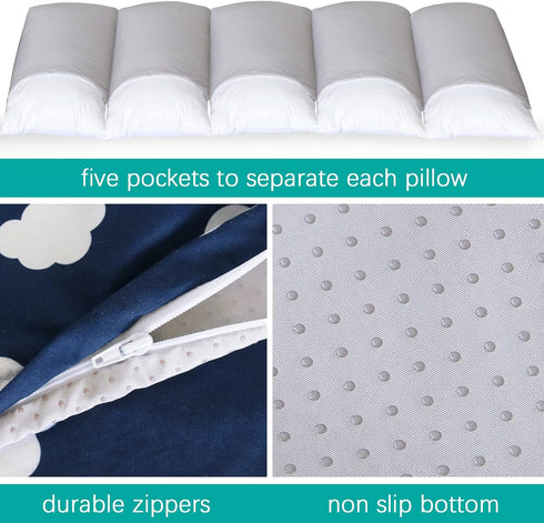 Floor Lounger Cover Non-Slip & Super Soft Pillow Bed Cover, Great for Kids or Adults, Perfect for Slumber Party, Cloud