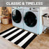 IOHOUZE Black White Striped Rug - 24" x 36" Washable Front Door Mats for Outdoor Indoor, Farmhouse/Entryway Decor