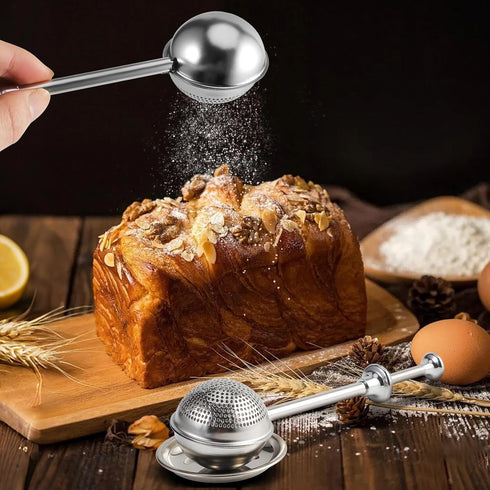 vriysei 1 304 (1) Flour Duster for Baking, PCS Flour Sifter for Baking Powdered Sugar Shaker Duster, Stainless Steel