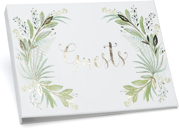 Spiral Bound Compact Wedding/Event Guest Book, 7.5 x 5.75-Inch, Greenery