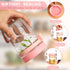 KAIZHOUZHOU 16oz (Pink-2Pcs) Glass Mason Overnight Oats Jars, Cereal, Yogurt, Salad Lunch,Glass Overnight Oats