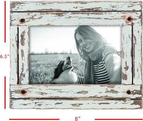 Foreside Home & Garden FFRD06190 White 4X6 Heartland Photo Frame