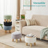Small Foot Stool Ottoman with Storage, Soft Faux Fur Ottoman Foot Rest for Couch, Round Footstool with Storage, Small