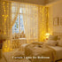 200 8 JMEXSUSS LED Curtain Lights Battery Operated & USB Plug in, Modes Warm White Curtain Hanging String Lights Indoor