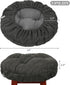 OnlyGray-Black,14" (35 cm) baibu Stool Covers Round, Super Soft Round Bar Stool Cushion Covers Seat Cushion - One
