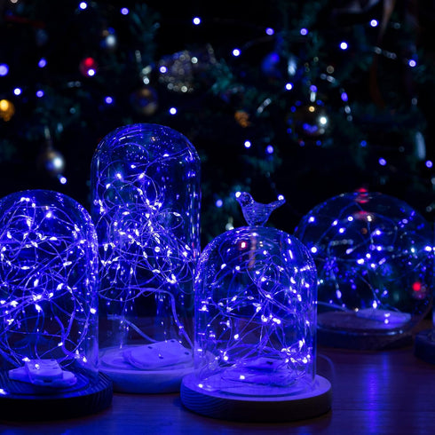 12-Pack 7 20 LED Fairy Lights Feet Battery Powered Waterproof Silver Wire Slim Copper Wire Pastel Lights for DIY