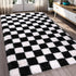 5x7 Rugs for Living Room Bedroom, ft Black and White Checkered Area Rug, Fluffy Soft Washable Carpet, Modern Non-Slip