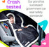 Birdy Boutique Car Seat Poncho for Kids, Reversible Warm Blanket, Safe Over Seat Belts, Black, One Size