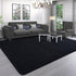 AROGAN 4x6 Feet Modern Shag Area Rug for Bedroom, Plush Memory Foam Bedside Rug, Washable Indoor Carpet Decor, Black
