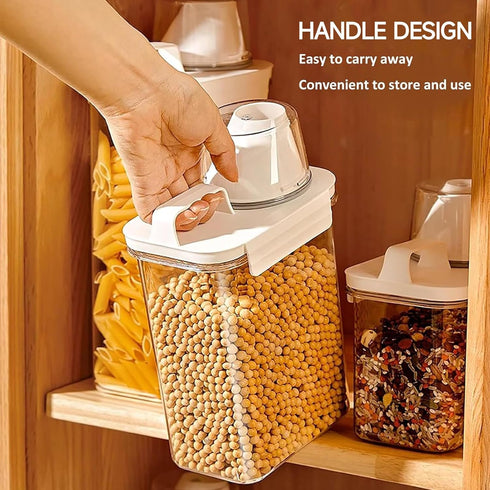 Sets,Food Total(2 2300ml 2 1100ml) Storage Cereal Organizers Containers Grade BPA free PET Material ReusableAirtight