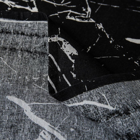 Marble,23.663 Inch) Coffee Table Cloth Rustic Style Living Room Center End Table Cover with Pocket, Cotton Linen