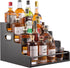 YQBRAO 4-Tier Liquor Bottle Display Shelf, Coffee Syrup Rack Organizer, Water Bottle Organizer,