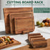Set 3, (Set 3) Acacia Wood Cutting Boards for Kitchen of Chopping Board with Holder, with Deep Juice Groove Grip