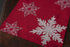 XD17141 Glisten Snowflake Embroidered Christmas Table Runner, 16 x 36-Inch, Red