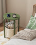 TB01BOG093 TUTOTAK Small Side Table, Oval End Table, Night Stand, Bedside Table, Sofa Table with Storage Basket, Living