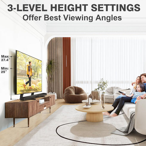 TAVR Furniture 27 30 32 37 40 43 47 50 55 60 65 Inch 88 lbs, 800x500mm TAVR Universal Table Top TV Stand Mount for LCD