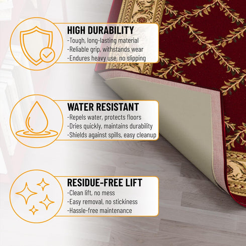 3' 9' 1/4 Inch Ottomanson x Non-Slip Rug Pad Gripper Thick Dual Surface Felt + Rubber Gripper - Safe for All Floors