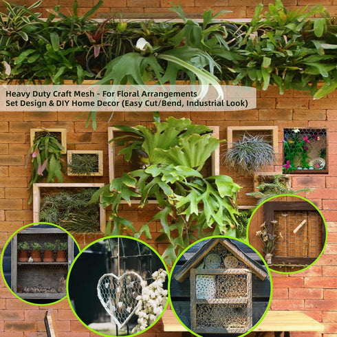 YGGlDUOl 15.7 87 Inches, Chicken Wire, Easy to Shape, x Green PVC Coated Lightweight Galvanized Hexagonal Chicken Wire