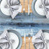 AILUER (13"x108") Blue Grey Long Table Runners Modern Art Farmhouse Linen Table Runners Dresser Scarves Retro Rustic
