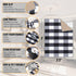 Ottomanson Rugs for Entryway, 2'3" x 3' Non Slip Buffalo Plaid Small Area Rug, Black/White