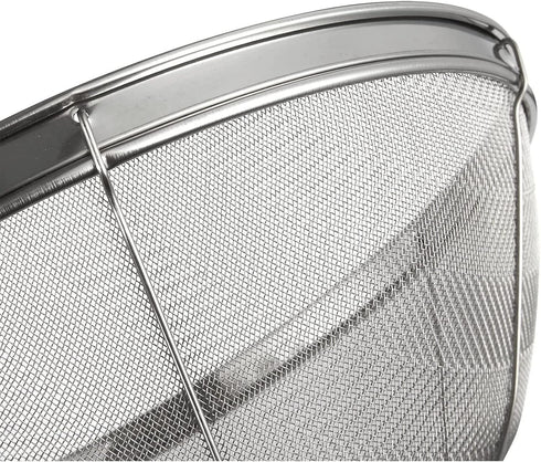 Juvale Fine Mesh Strainer 11" x 4" - Stainless Steel Rice Strainer & Mesh Colander for Pasta