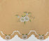GOHD Cutwork Floral Kitchen Curtain Set, Swag Valance & Tier Set, Bronze Faux Silk Fabric