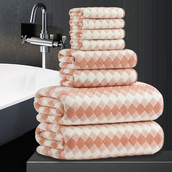 8 Piece Bathroom Towel Set |2 Oversized Bath Towels,2 Hand Towels,4 Washcloths|