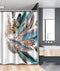 Ambesonne Feathers Stall Shower Curtain, Bird Feathers Print, Fabric Bathroom Decor Set, 54" X 78", Teal Brown