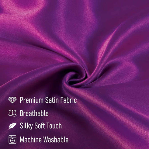 Tyfitb Satin Pillowcase Set - 2-Pack Queen Size 20x30 for Hair & Skin Care, Cooling, Hypoallergenic, Anti-Frizz