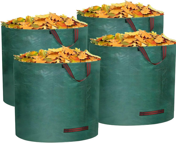 RISETEX 4-Pack 106 Gallon Leaf Bags & Yard Waste Collector - Reusable