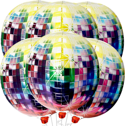 KatchOn Jumbo Disco Ball Balloons - 22 Inch, Pack of 6 for 70s, 80s, 90s Parties & Bachelorette Decorations