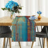 AILUER 36" Small Table Runner Vintage Abstract Blue and Orange Table Runner Messy Rust Painting Farmhouse Coffee Table