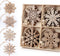 ilauke 20 pcs Unfinished Christmas Wood Snowflake Ornaments - 4 Styles Bulk with Twine for Tree Decorations
