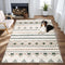 Area Rug 3x5 Geometric Rug: Washable Boho Moroccan Rugs Soft Farmhouse Rug,