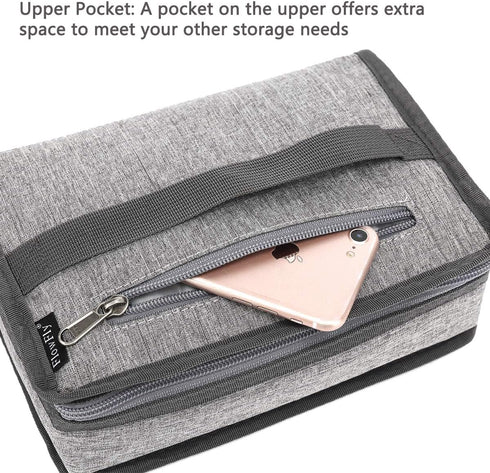 FlowFly Mini Cooler Lunch Box, Portable Soft Bag Thermal Meal Tote Kit with Handle, Heather Grey