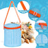 Beach,4pcs Vodolo Sea Shell Bags for Mesh Seashell Holder,Shelling Collecting Tools Travel Sand Toys Storage Bucket