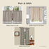 Buffalo Check Valance Window Curtains by Achim Home Decor, 58 Inch Width, 14 Inch Length, Taupe Brown & Ivory Plaid