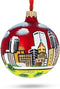 Tulsa, Oklahoma, USA Glass Christmas Ornament, 3.25 Inches