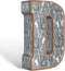 CraftyCrocodile 7" Galvanized Metal Letter D for Wall Decor - 3D Hanging & Free Standing Rustic Alphabet