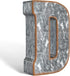 CraftyCrocodile 7" Galvanized Metal Letter D for Wall Decor - 3D Hanging & Free Standing Rustic Alphabet