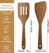 Wooden Spatula for Cooking, 12 Inches Slotted and Angled Solid Turner Utensils for Nonstick Cookware, 2 Pack