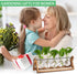 Decor(5 Bulb YIBOT Propagation Stations,Plant Terrarium with Wooden Stand,Plant Lover Gifts for Women for Hydroponics