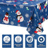 Irenare Snowman Christmas Party Tablecloth, Plastic Snowflakes Table Cover for Holiday Decor, 54 x 108 Inch (Blue)