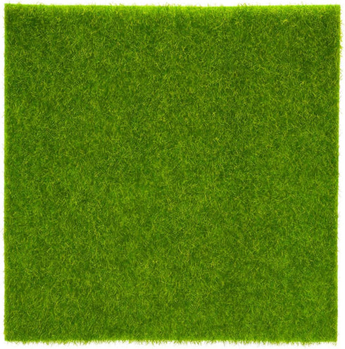 Oumefar Synthetic Artificial Grass Mat, Green Non-Woven Fabric Fake Turf Rug for Pets, 30 * 30cm