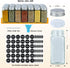 28 Set,Space-Saving Countertop, Skiileor Spice Rack Organizer with Empty Spice Jars,Spice Labels,Chalk pen and Funnel