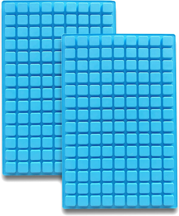 Silicone Candy Molds, 2 Pack 126-Cavity Mini Square Chocolate Molds for Gummy Jelly Truffles, Pralines, Caramels